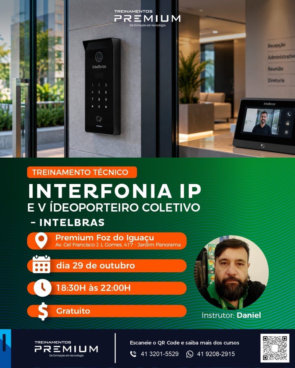 INTERFONIA IP E VÍDEO PORTEIRO COLETIVO - Intelbras - FOZ DO IGUAÇU